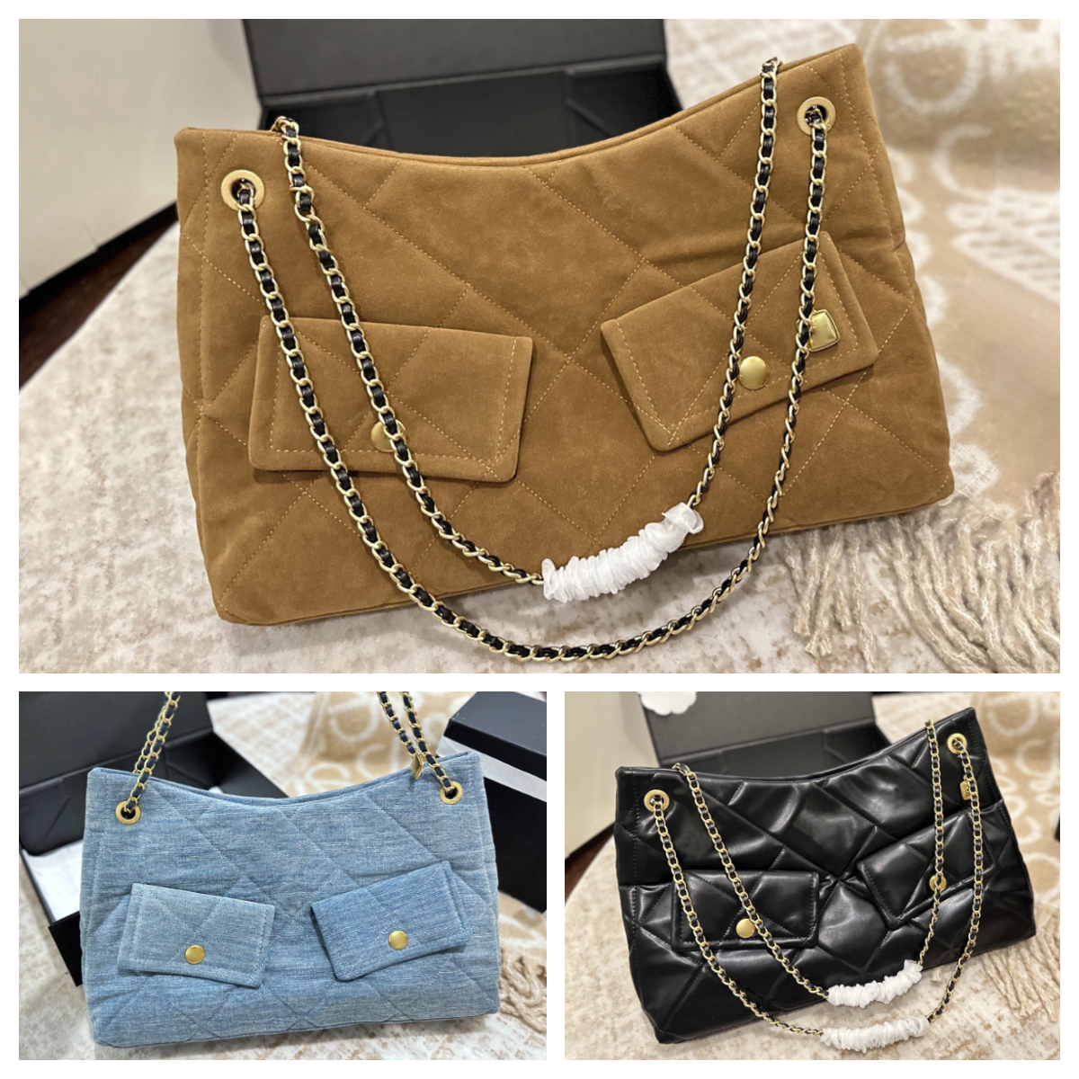 Vintage Elegant Women's Hobo bag Brown Designer Suede bag Slouchy Hobo Underarm Shoulder bag Traveling Shopping bags Multi-Pocket Handbags Tren