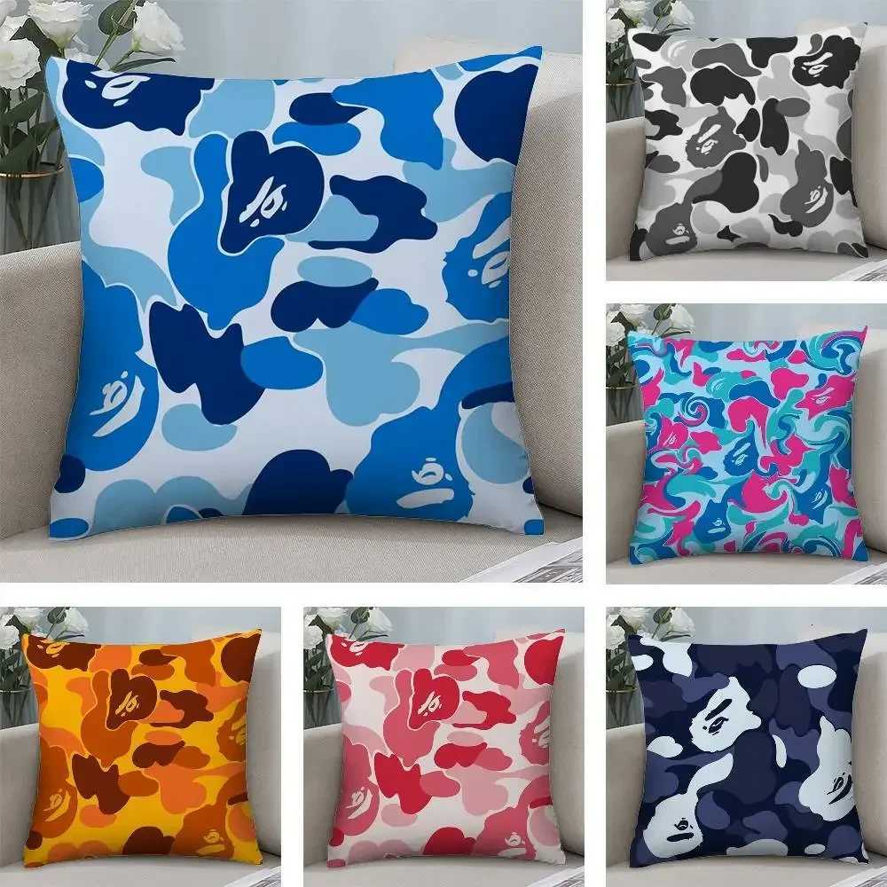 Luxury BBapes Case Short plush Doublesided Print Square Throw Covers Sofa Home Cushion Decor H251021-image-1080928811