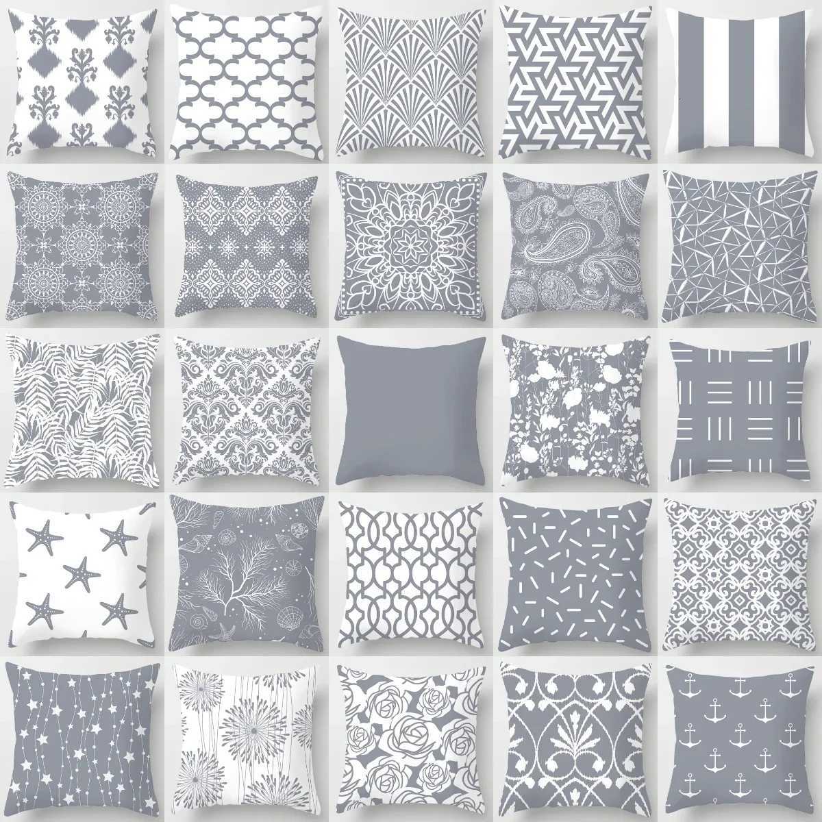 Brand New Gray Nordic Geometry Cushion Cover Hot Modern Sofa Couch Throw s Cover Livingroom Decorative Simple s Case H251021-image-1080927839