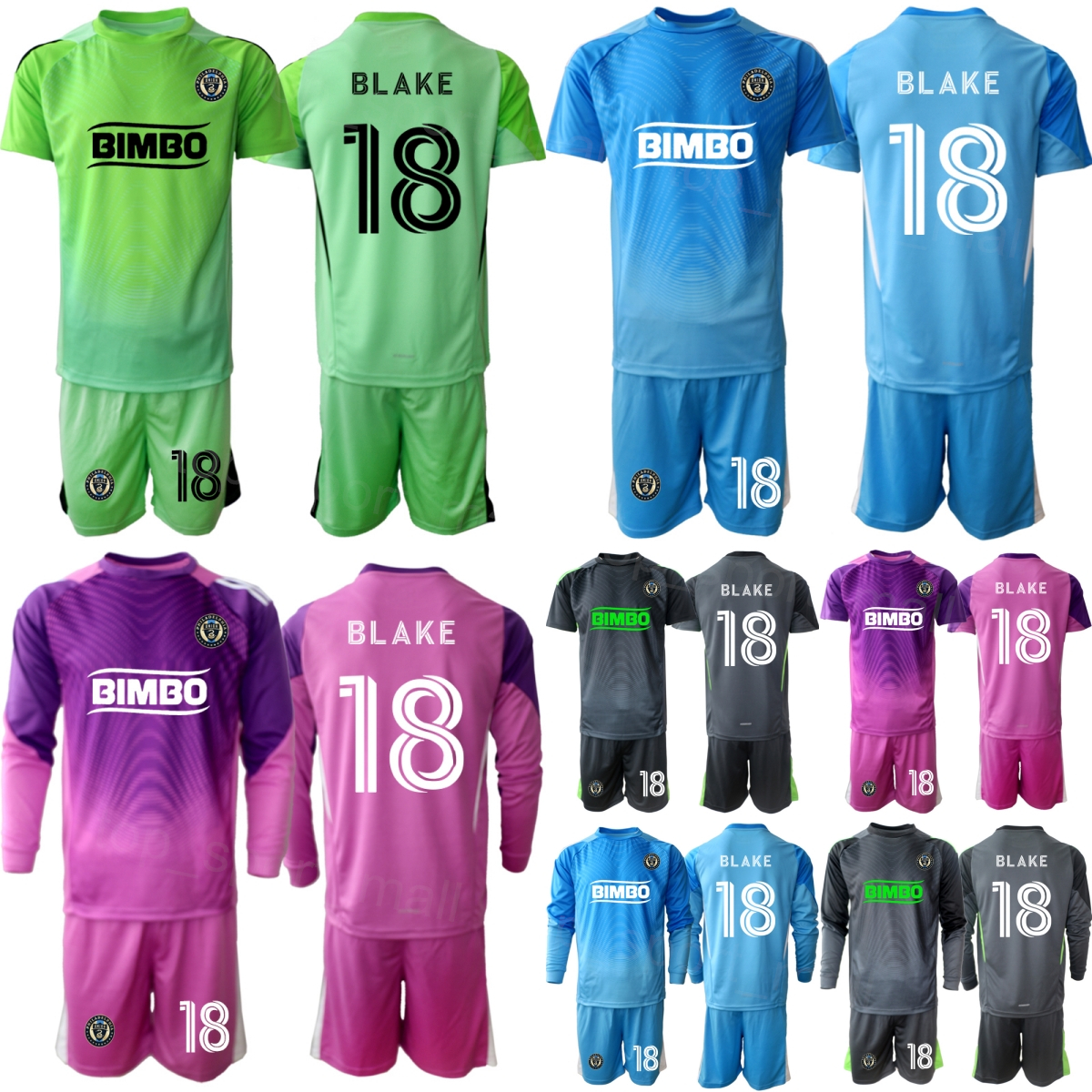 Club Goalkeeper GK Soccer 18 Andre Blake Jersey Set 25-26 Union Long Short Sleeve 76 Andrew Rick 1 Oliver Semmle 12 Joe Bendik Goalie Football Sh-image-998012242
