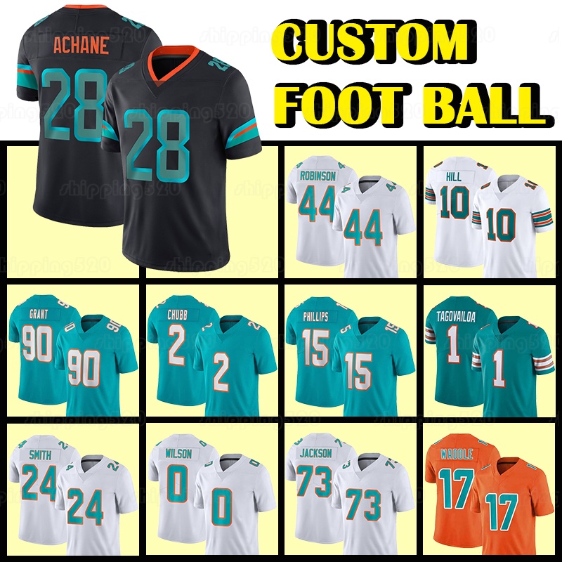 10 Tyreek Hill Football Jersey 1 Tua Tagovailoa 28 De'Von Achane Zach Jackson Jaylen Wright Artie Burns Jaylen Waddle Chop Robinson Jaelan P-image-924673546