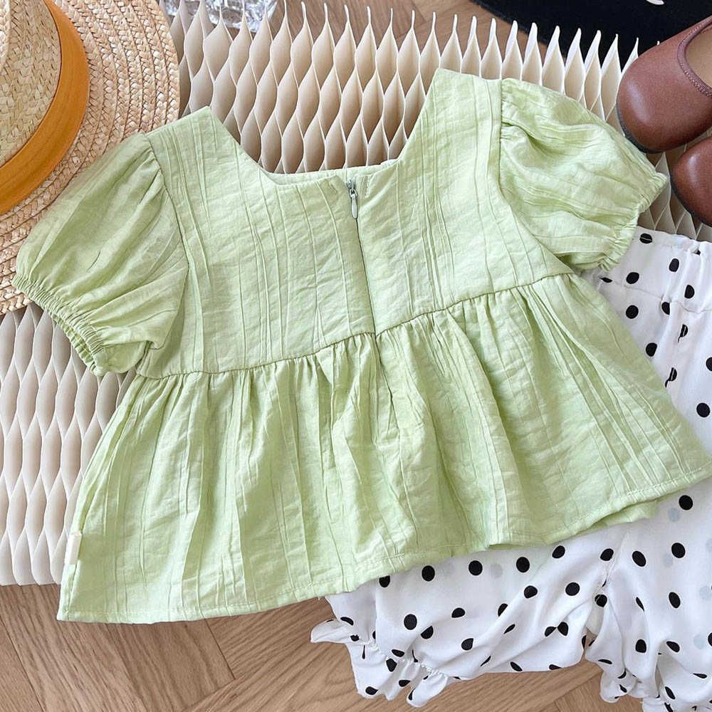 w561 Clothing Sets Girls Short Summer Fashion and Dot Pants Pieces Children Kids Outfits-image-1080961220