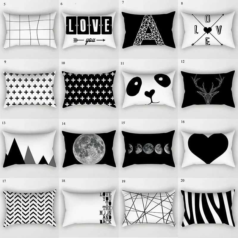 Black and White case Decorative Cushion Cover Sofa H251021-image-1080926730