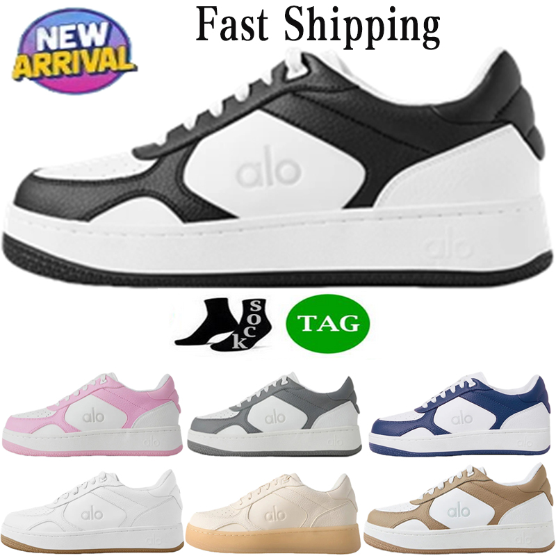 2025 New designer Sports shoes alo Yoga Recovery Mode Comfortable, simple, low-top white, black, pink and blue running shoes for both men and women