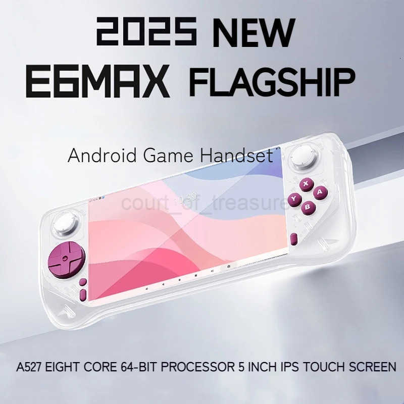 2025 E6MAX Android Convenient Handheld Game Players 8core 64 bit touch screen 432GB Retro Nostalgic 5Inch Screen Game Machine M251021 M260210-image-1094847713