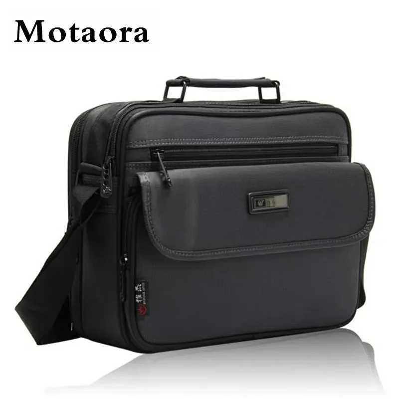 MOTAORA Mens Laptop Briefcase Top Quality Waterproof Business Shoulder Bag Classic Durable Oxford Fabric Multiple Sizes W251022-image-1081177196