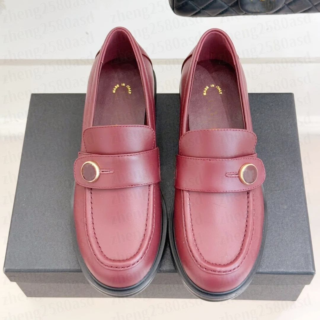 Wholesale Loafer Chunky heels blazer shoe Designer mary jane shoe Womens platform Prom Dress shoe Sac Luxury Leather Outdoor walk brand Business cas