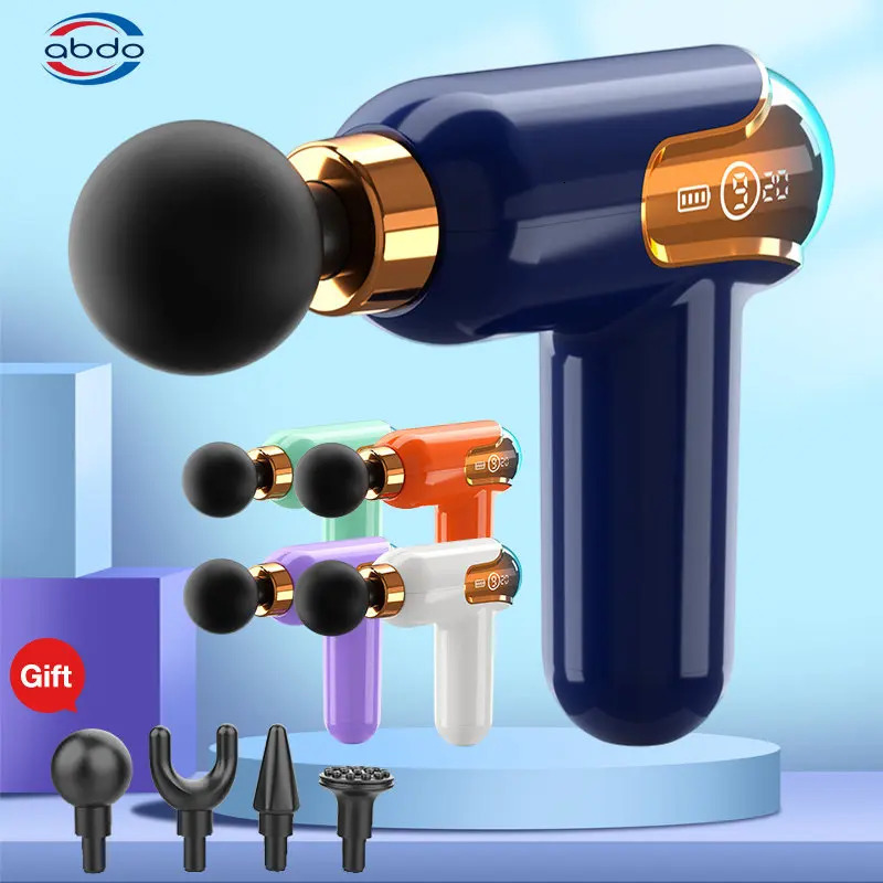 LCD Display Massage Gun Portable Electric Massager For Body Neck Shoulder Leg Deep Tissue Muscle Sport Relaxation Pain Relief 251022