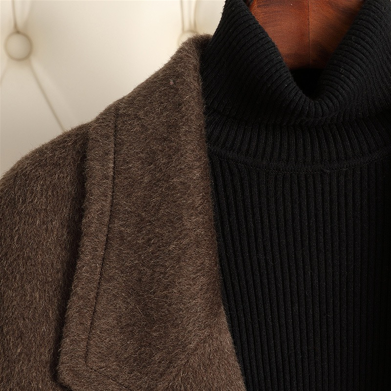 D6001 New autumn and winter handmade double-sided wool coat for women, long, simple and loose