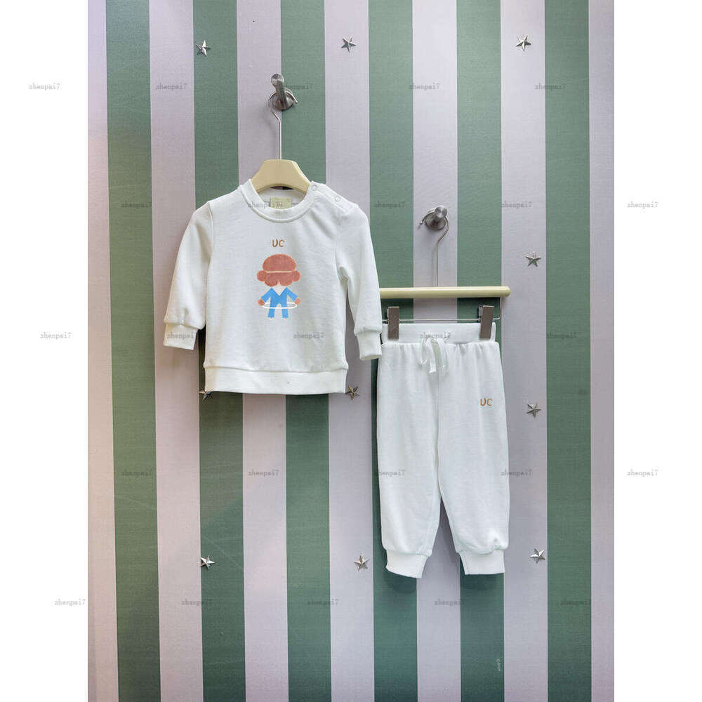 Top newborn jumpsuits Plush animal pattern print infant bodysuit designer baby clothes toddler hoodie and pants A384X11N090-image-1081062466