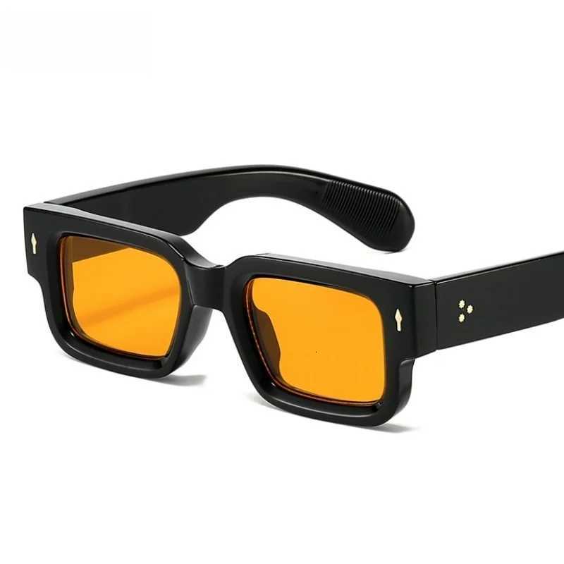 2025 Fashion High Quality Square Orange Sunglasses For Women Men Luxury Designer Thick Frame Sun Glasses classics EyewearXJ251022