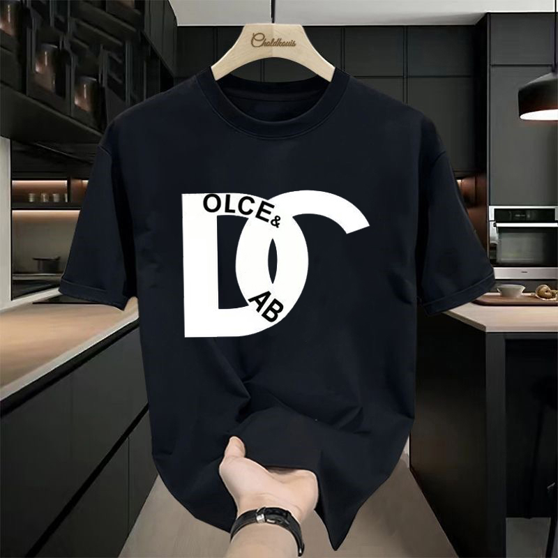 men&#039;s T-shirt designer T-shirt fashionable embroider cotton T-shirt printed black and white polo shirt summer casual short-sleeved designer-image-906637572