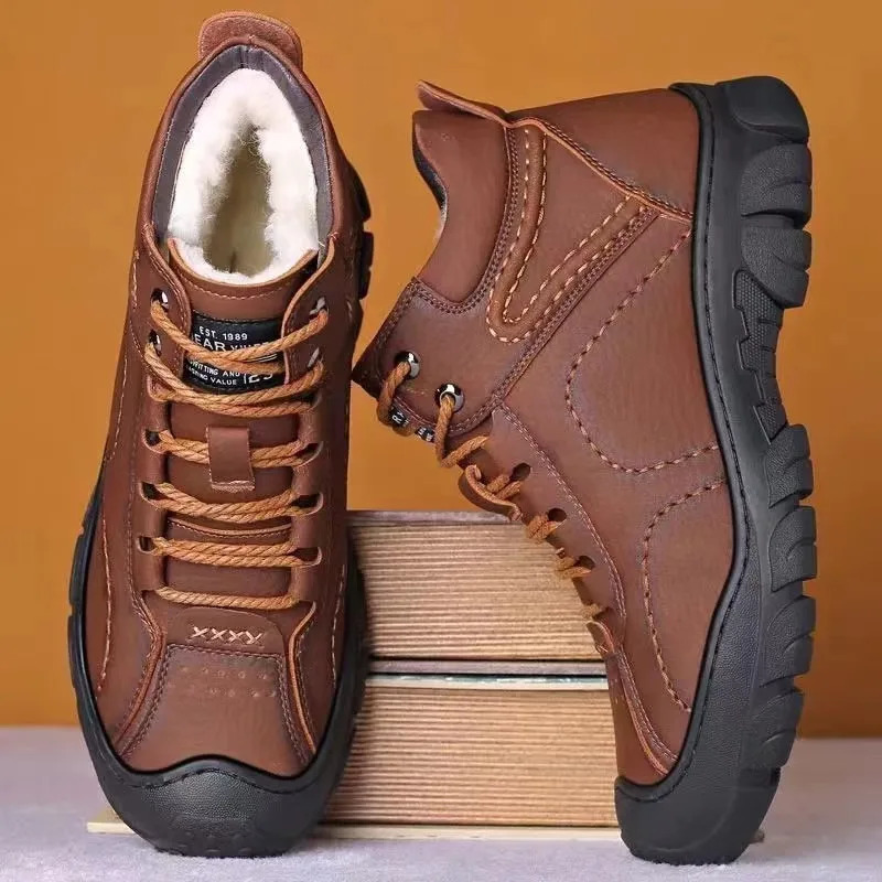 Mens Oversized Warm Snow Boots Are Comfortable Soft Non Slip Fashionable and Versatile Mens Boots 251021