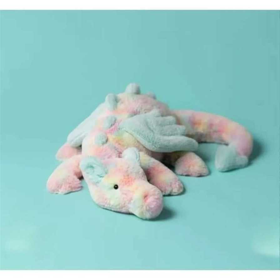 2025 New 50cm Rainbow Matcha Dragon Toy KawaiiSofa Mat Plush Doll for Room Decoration Birthday Gift L260310-image-1096988991