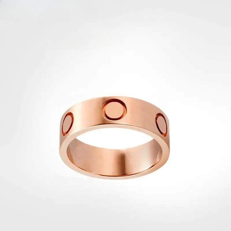 Designer rings for women mens Jewelry 4mm 5mm 6mm silver ring rose gold Diamond fashion Accessories jewelry luxury couple wedding promise rings g
