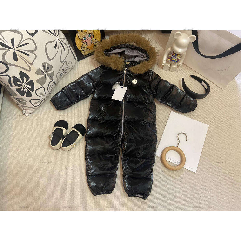 Top newborn Down jumpsuits winter Animal fur infant bodysuit designer toddler clothes Hooded baby romper A387X11N104-image-1081228535