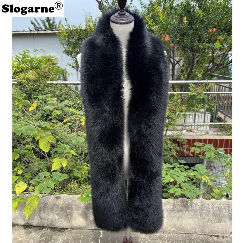 Américain 180 cm Super Long Fausse Fourrure De Renard Écharpe D'hiver Femmes Cosplay Chaud Mode Cou Décor Moelleux Châle Wrap Fourrure Foulards 2