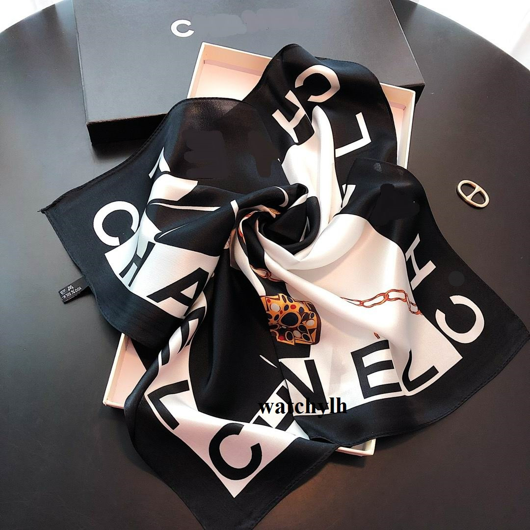 CC Écharpes 2025 Soie C Lettres Écharpe Femme Mûrier Pour FemmesLéger Carré Moyen Bandeau Châle Top Qualité Twiilly Caractère Foulards Marque Gra
