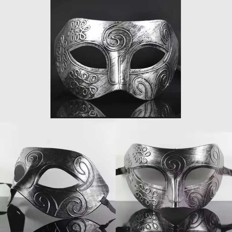 Halloween Mask Hot Sale Party Face Mask Lovely Men Burnished Antique SilverGold Venetian Mardi Gras Masquerade Party Ball Mask W251023-image-1081257435