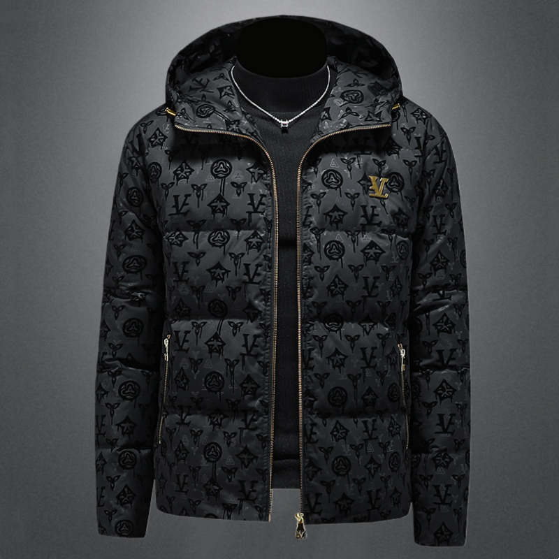 LVS Winter 2025 New High Quality Light Luxury Brand Women Parkas 90% White Duck Lining Outdoor Leisure Sports Men's coats Down Jacket Coat Asia