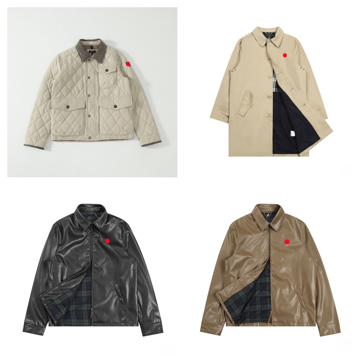 polo jacket Small horse Embroidered Vintage Zipper Solid Collar Men's Leather Jacket Coat Mens Jacket Zipper High Quality Unisex style Lapel st