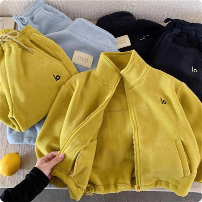Designer Kids Clothing Sets Fashion Baby Boys Girls Jacket SweatshirtsPants 2pcs Suit Autumn Winter Velvet Tracksuit Children Clothing H251208-image-1087662642