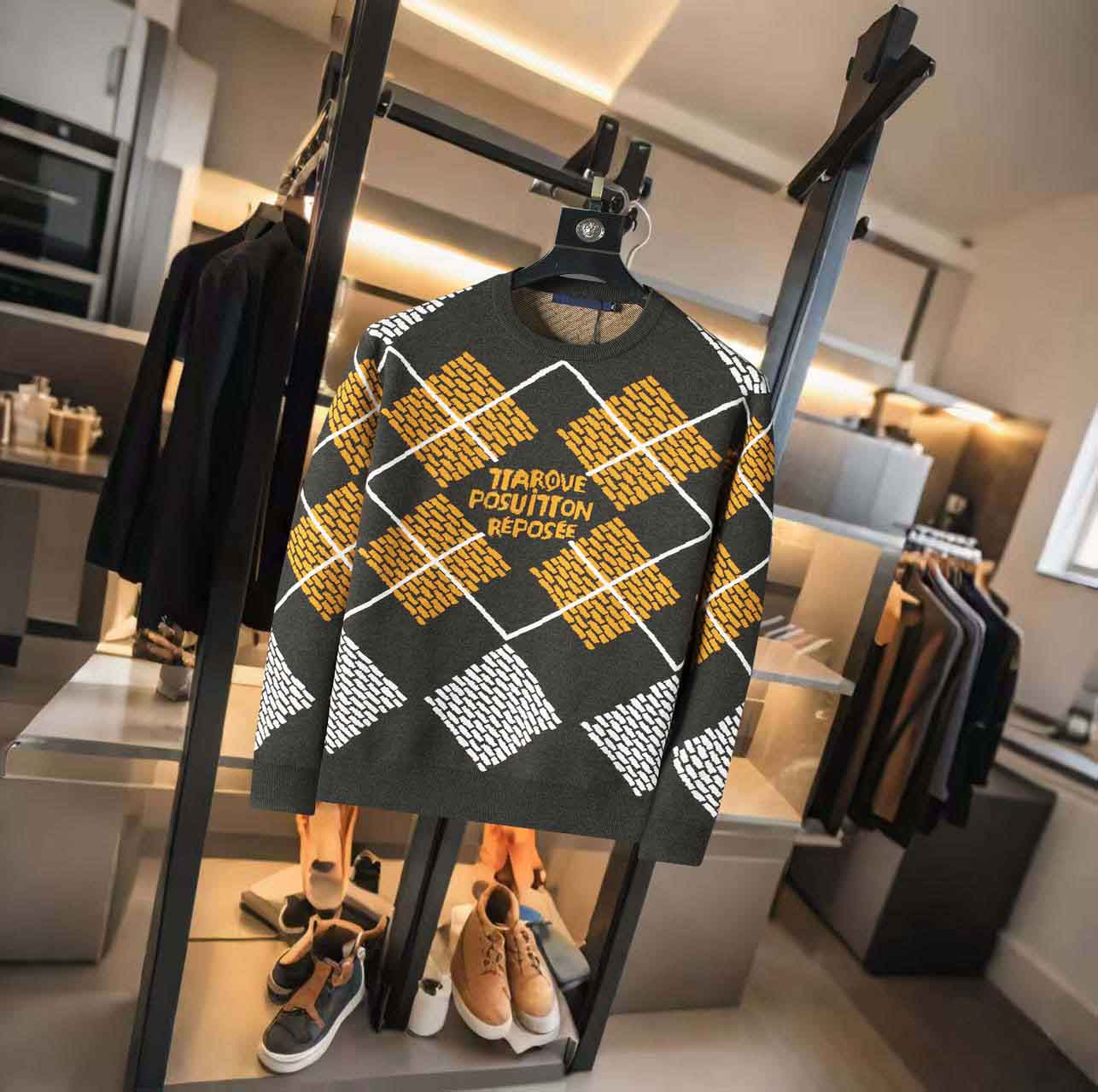 Pulls pour hommes Automne Hiver Luxe Cachemire Cardigan Hommes Angleterre Style Hommes Garder Au Chaud Hommes Cardigans À Carreaux Haut De Gamme