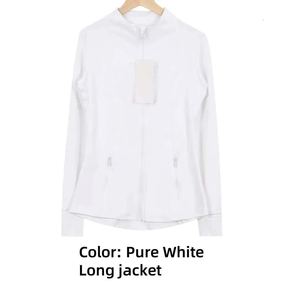 Women&#039;s Yoga 2 piece set long clothes sleeves Jacket Outfit Solid Color Nude Sports Shaping Waist Fitness Jogging Sportswear For Lady Define-image-1081422602