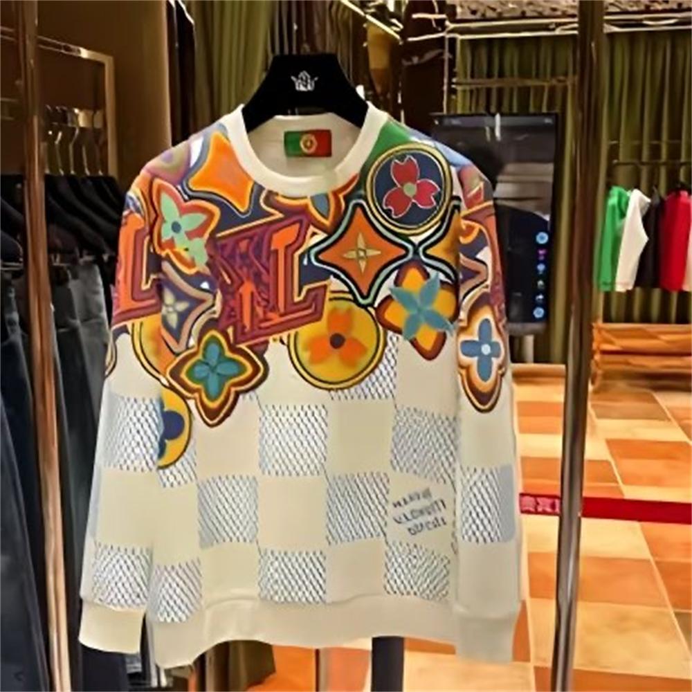 Explosions in autumn and winter fashion trends thickened printed hooded sweaters for male and female students extravagant loose Joker tops.sd S -4XL