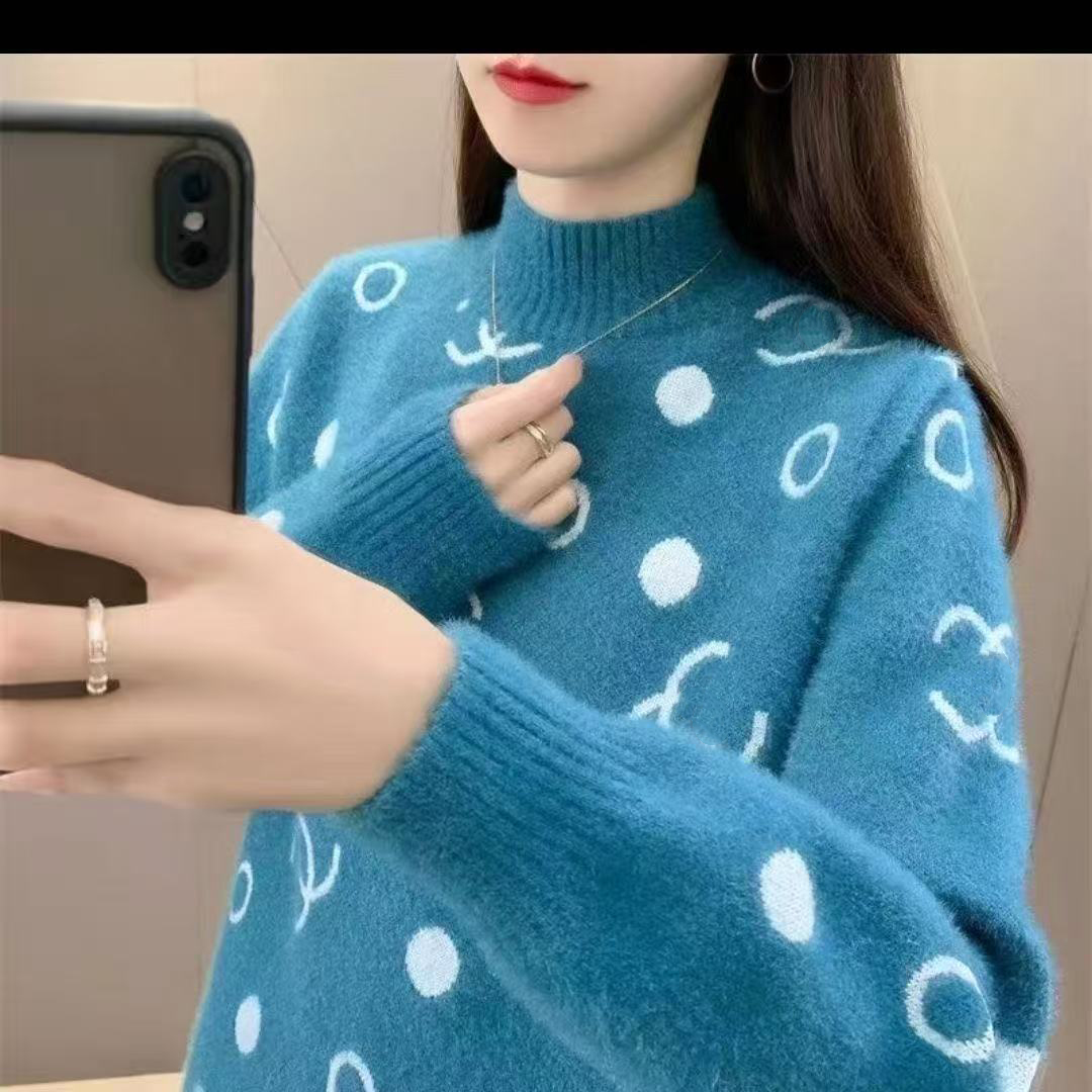 Pull en cachemire d'hiver de luxe pour femmes, Style sauvage, haut épais et confortable avec col haut