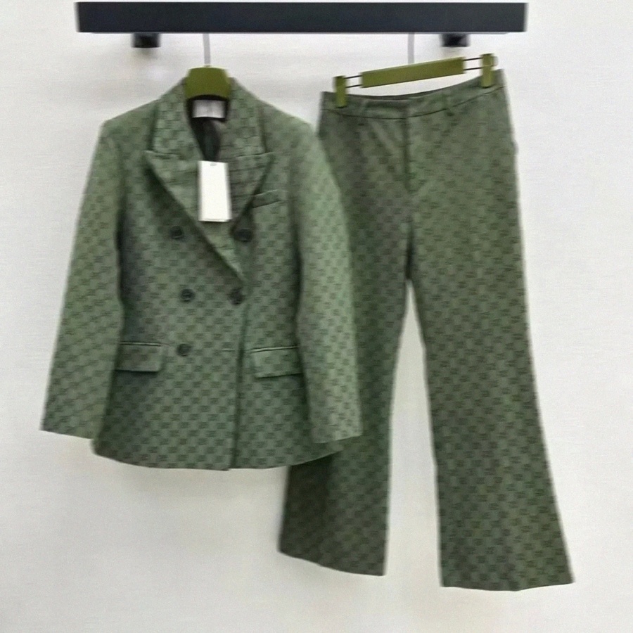 Nouvelle marque de luxe à la mode pour femmes, vêtements haut de gamme, veste de costume en strass, lettre complète, série imprimée D8b2 #