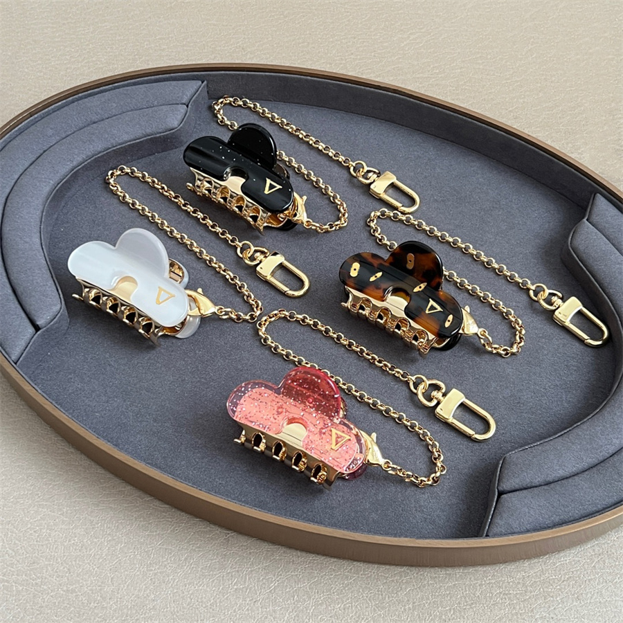 Pince à cheveux de styliste, pince à griffes, peut être utilisée comme porte-clés pour femmes, barrettes à cheveux de marque de qualité supérieur