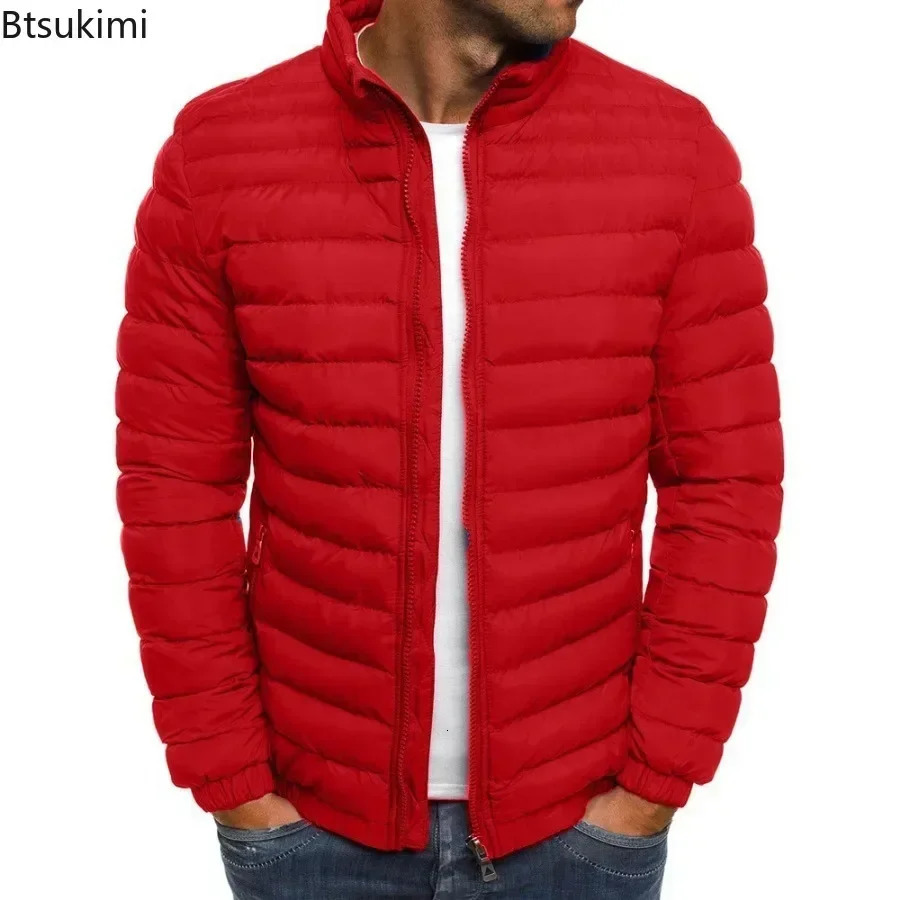 2025 Mens Casual Winter Warm Jacket Solid Color Coat Stand Collar Zipper Trendy Simple Comfortable Outdoor Jogging Sports 251018