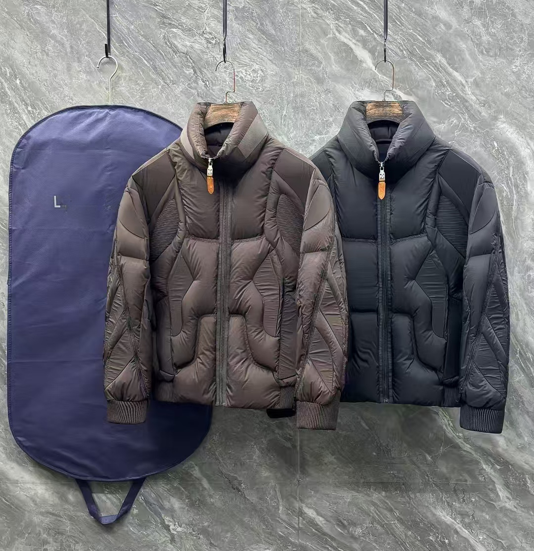 Designer Fashion Mecha Style Puffer Jacket LvsPufferJacket Heavyweight Statement Making Parka Filled with Premium White Goose Down Fluffy Structured