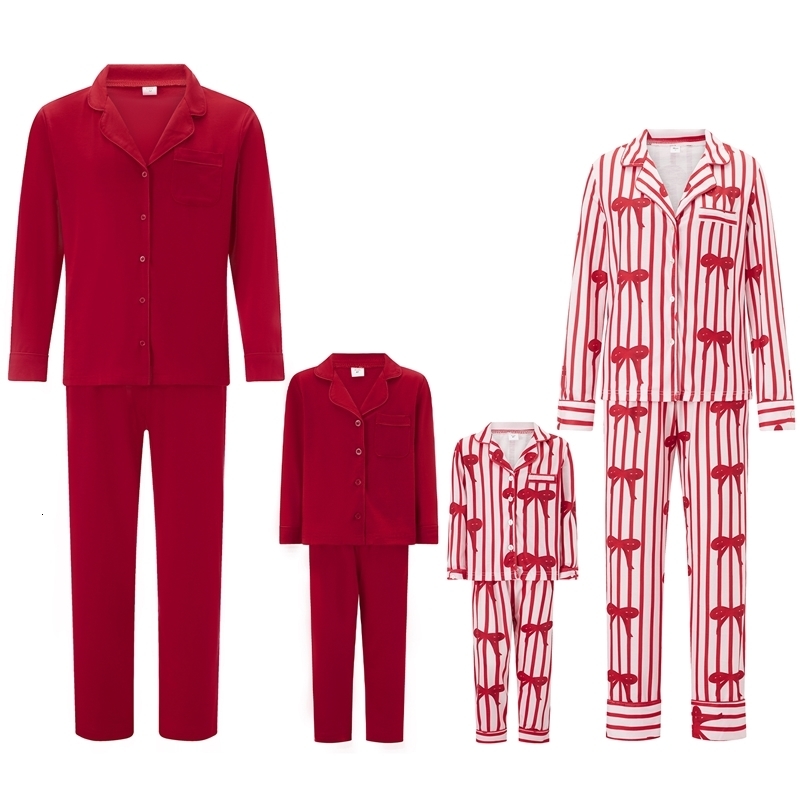 2026 New Mommy And Me Matching Christmas perfume Pajamas Womens Daughter cologne Girls Bow Striped Print Satin Xmas 2 Piece Pjs Set Family Sleepwear