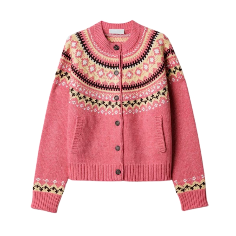 Warm Women's Design Cardigan Sweater Wool Crew Neck Loose Knits Shirts Letter Pattern Knitted Tops Sweaters Girls Runway High End Crop Tops Str