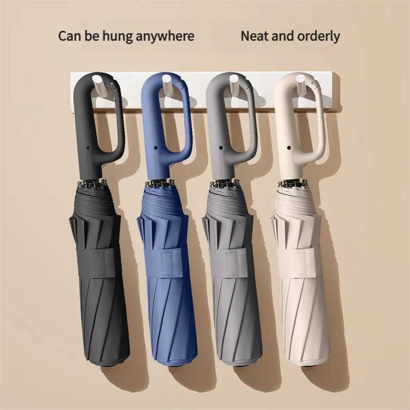 20 Bones Windproof Strong 105CM Reinforced Automatic Folding Umbrella for Men Large Buckle Handle Wind and Water Resistant C251027 M260302-image-1095985221