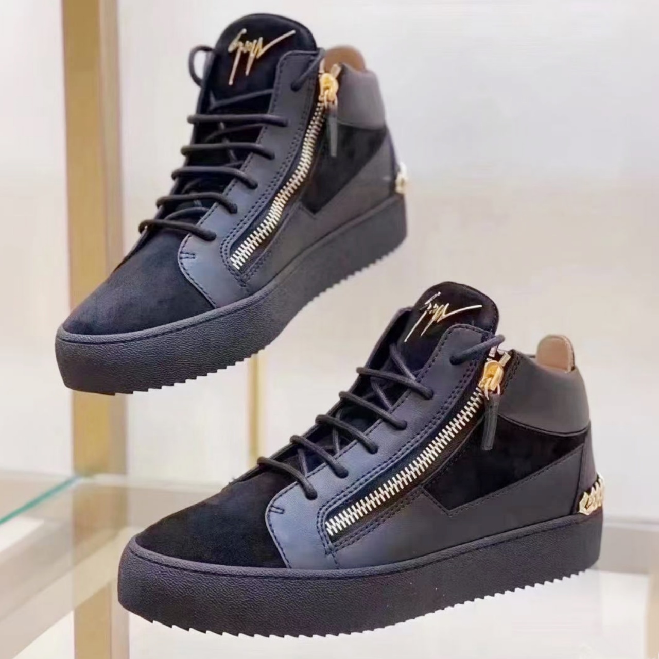 Classic Designer Ankle boot Woman sport zannoti shoe sneakers Men Snow booties Rhinestones trainer Casual Shoe Martin boot Luxury Hike Leather zippe