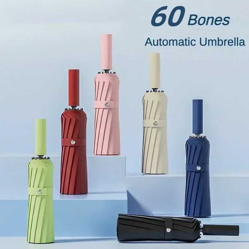 Strong 12k 60Bones Large Windproof Fold Umbrella for Men Women Fully Automat Waterproof Sunproof UV Umbrella Luxury Rain UV 1pc C251027 M260303-image-1096023486