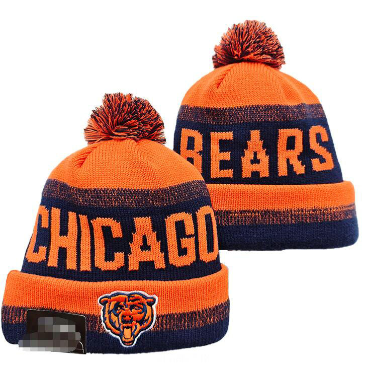 2025 Bears Beanies Knitted Hats Sports Teams Baseball Basketball Beanies Caps Pom Fashion Winter Top Caps Sport Knit Hats a9