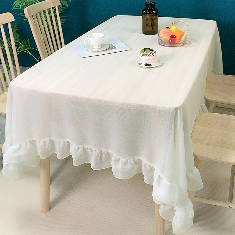Simple gauze tablecloth tablecloth cover towel with skirt rectangular tablecloth table mat coffee table cloth YQLK01-image-1081840418