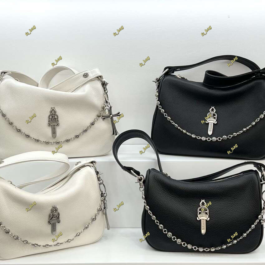 Kroxin Women's Niche High-end Genuine Leather Chicken Nugget Versatile Chain Vintage Spicy Girl Shoulder Underarm Bag for Women