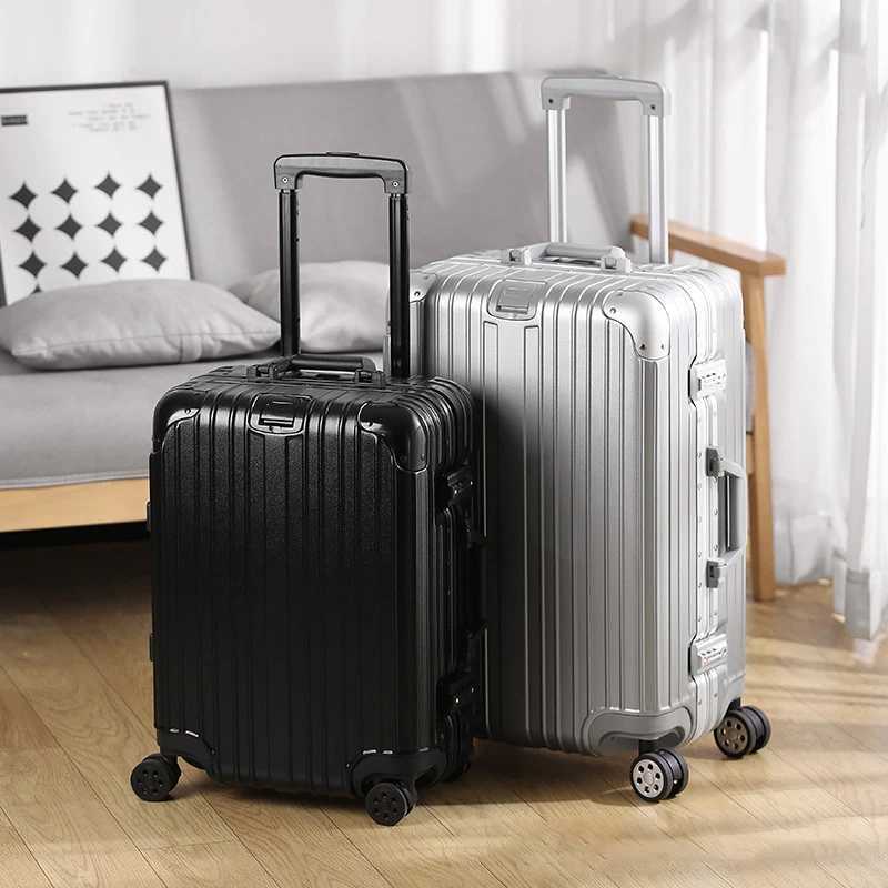 29 inch Suitcase Thickened Aluminum Frame Suitcase Travel Luggage 2024 inch Suitcase Trip Cabin Metal Password Trolley Case W251028-image-1082097121