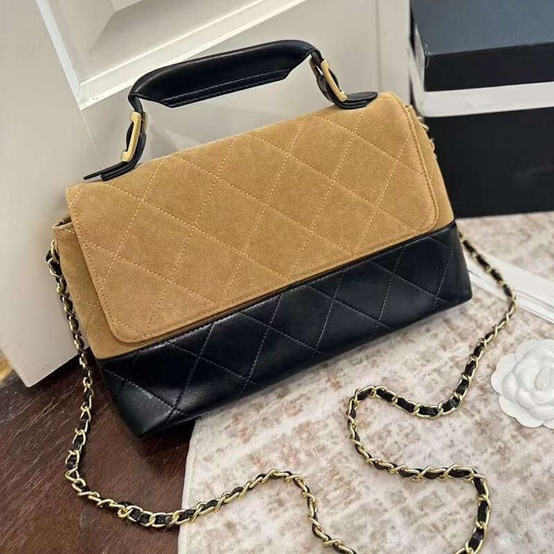 Designer Handbags Briefcase Bag Small Woman Crossbody Bags Suede Brown Leather 25A Chain Shoulder Bag Flap Bag