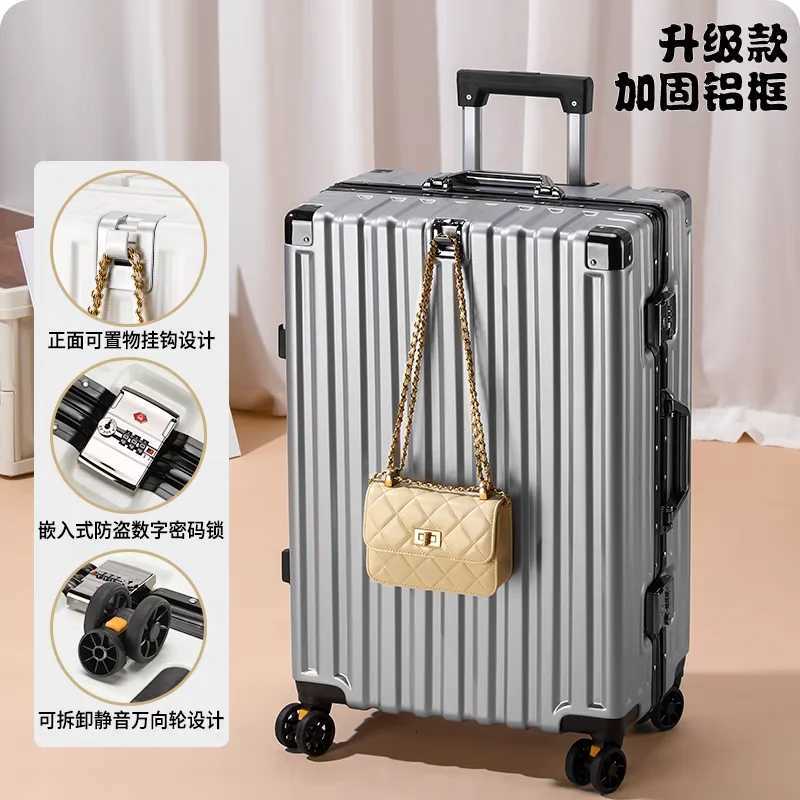 20Inch 22Inch 24inch 26inch Trolley Suitcase Suitcase Aluminum Frame Closure Hard Shell Storage Box Outdoor Travel School Universal Wheel Passwor-image-1082097023