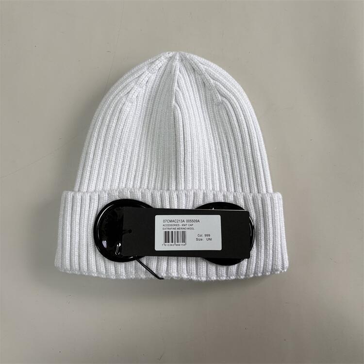 White knitted hat Luxury Fashion Designer Goggles Beanies Men cp Knitted Hats Skull Caps Outdoor For Women Uniesex Winter Beanie Black Red Bonnet