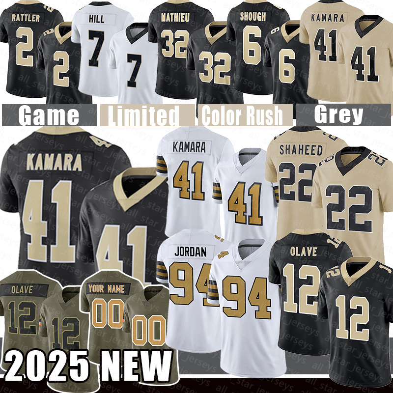 94 Cameron Football Jerseys Alvin Kamara Man Rashid Shaheed Tyler Shough Tyrann Mathieu Taysom Hill Spencer Rattler Chris Olave Demario Davis Alo-image-921066389