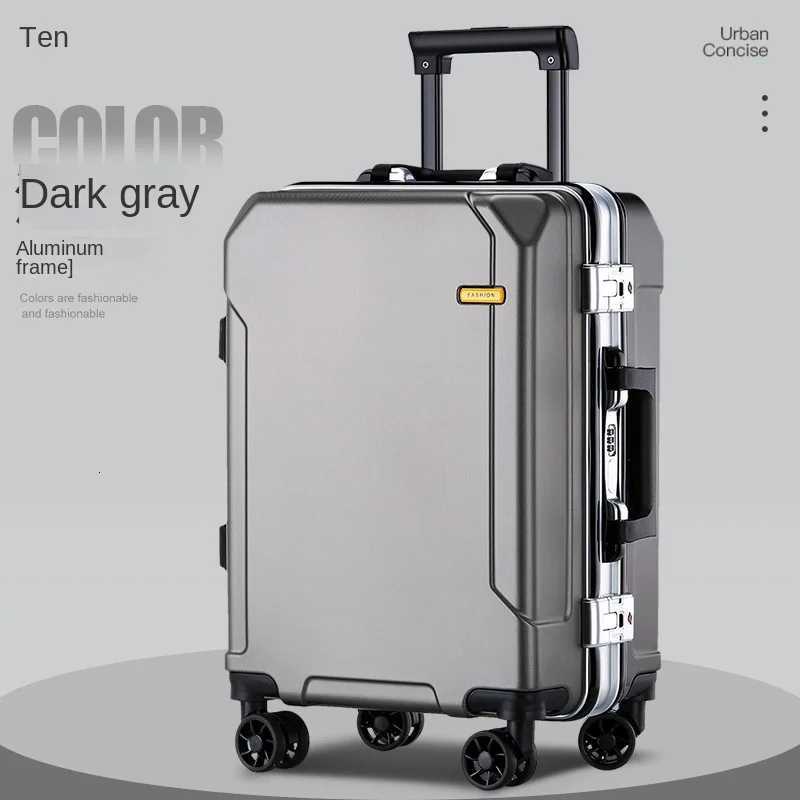 202428 inches Suitcase Luggage Aluminum Frame Trolley Case Universal Wheel Boarding Suitcases New Password Lock Business Trip W251028-image-1082096787
