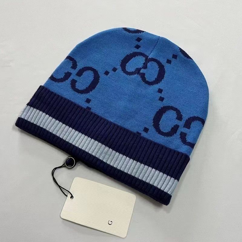 Beanie/Skull Caps GU Fashion Designer hats Mens and womens beanie fall/winter thermal knit hat ski brand bonnet High Quality plaid Skull Hat Luxury