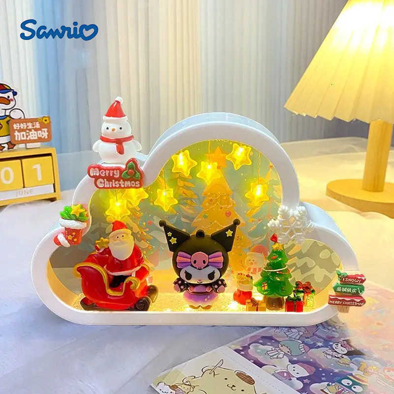 Sanrio Sanrio Hello Kitty Kuromi Christmas Gift Cloud Night Light Childrens Birthday Gift Kuromi Cinnamoroll Cute Cartoon Ornament L251028-image-1081993079